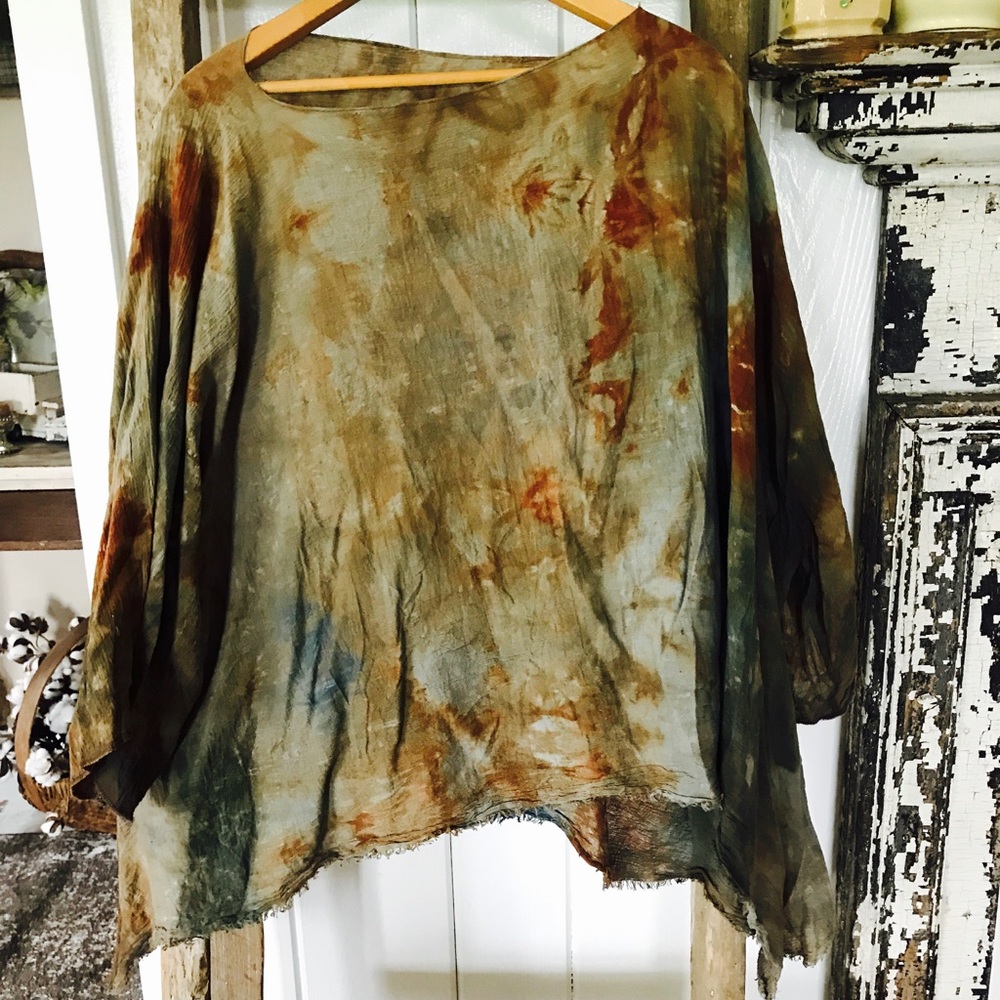 Boho handmade rough and tumble blouse